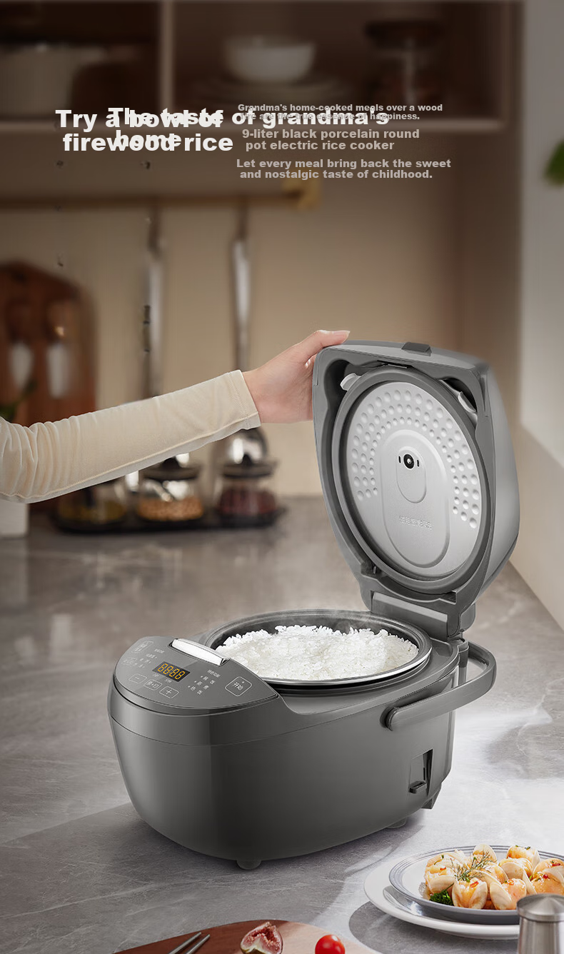 Midea Rice Cooker, 22-Minute Quick Cooking, Home Use, 5L Large Capacity for 5-6 People, Colorful Large Screen, Metal Body, High Power, Smart Reservation, Micro-Pressure RC520 2