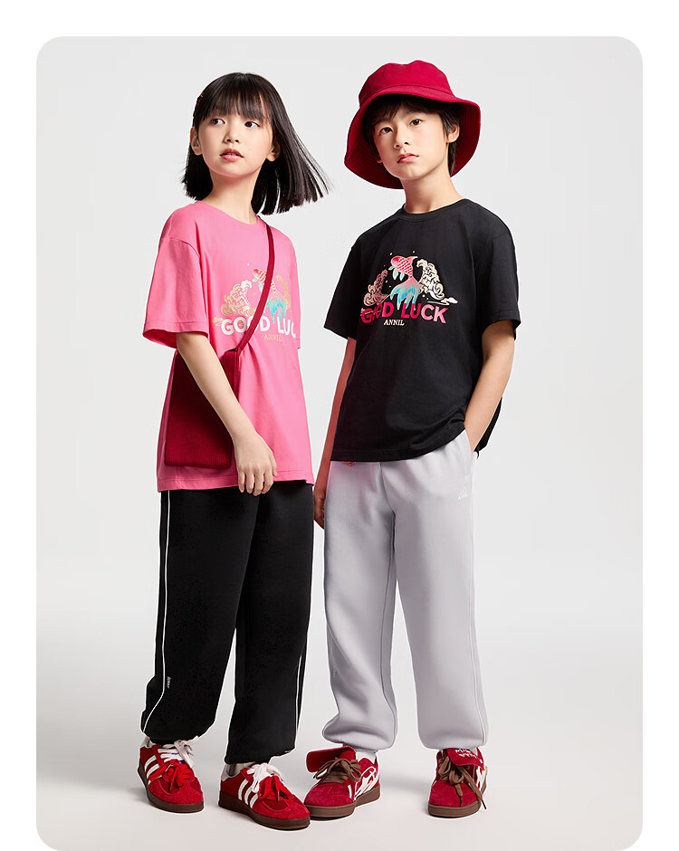 Annil Children's Clothing, Boys And Girls Round Neck Short-Sleeve T-Shirt, 2025 Summer New Pure Cotton, Sports Casual Quick-Dry Breathable 8