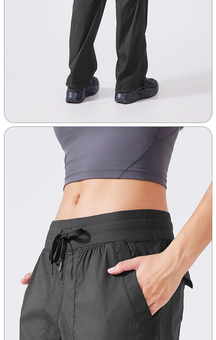 LangSha Loose-Fit Mid-Rise Cargo Pants for Women, Spring/summer 2025, Quick-Dry Lightweight Multi-Pocket Wide-Leg Outdoor Sports Casual Trousers 16