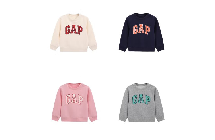 GAP [Same Style for Older And Younger Kids] Boys And Girls Spring Logo Contrast Color Long-Sleeve Sweatshirt 687330 2