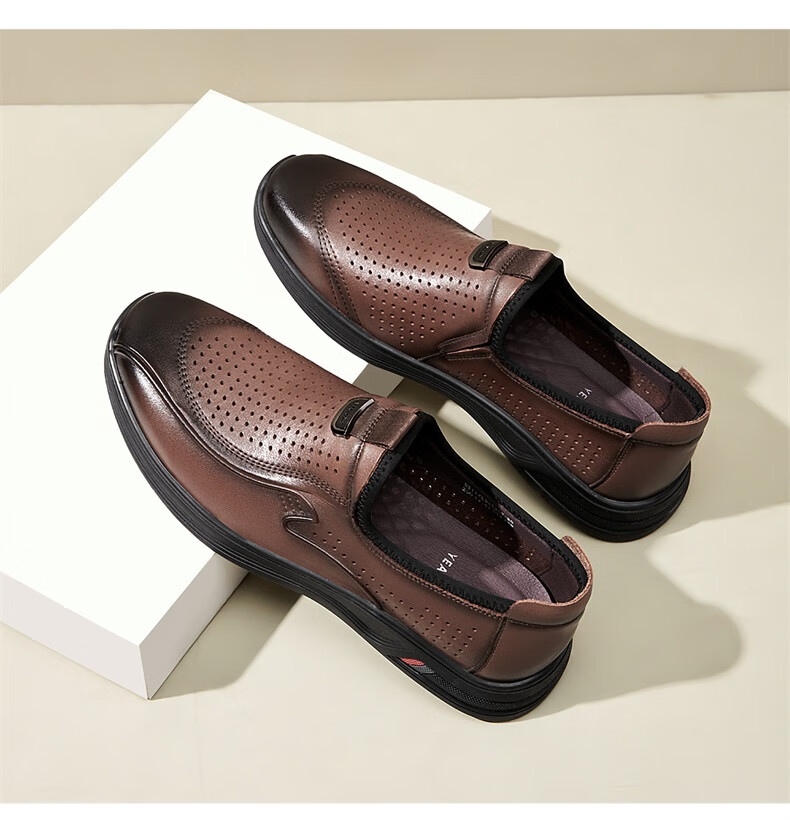 Eierkang Men's Business Casual Slip-On Driving Shoes Comfortable Loafers 61314W Black Size 43 12
