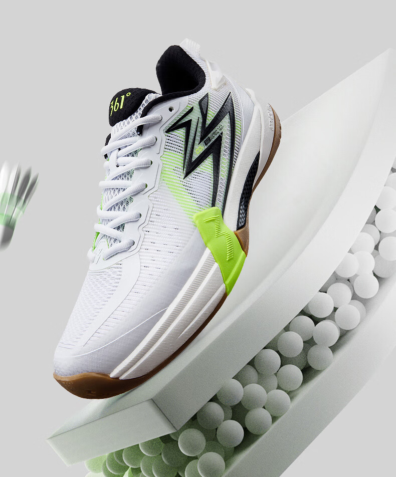 361° Men's Badminton Shoes, Zhansheng PRO Professional Shock-Absorbing Non-Slip Wear-Resistant Training Shoes for Men, 672524402-1 12