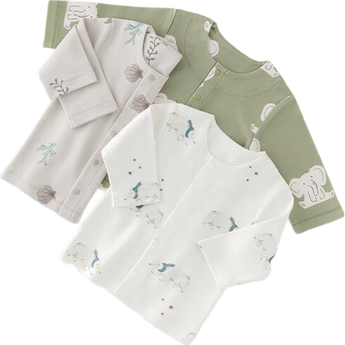 Guaiqixiong Baby Cotton Jacket, Long Sleeve Outerwear for Boys And Girls, Spring And Autumn Cardigan T-Shirt Underwear, Children's Spring Outfit