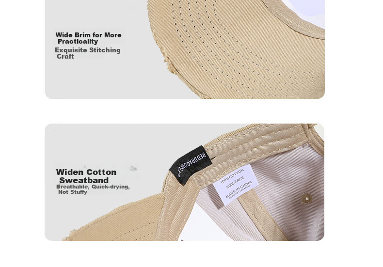 RED DRAGONFLY Sun Protection Hat for Men, Summer Mesh Breathable Baseball Cap, Large Head Circumference Soft Top Visor Hat, Sunshade Hiking Sunhat 17