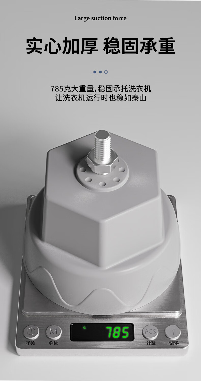 Zhaizhiduo Drum Washing Machine Base, Shock-Absorbing Universal Drum-Specific Elephant Foot Anti-Slip And Anti-Vibration Pad, High-Leg Frame for Midea/Haier Universal, Gray 10