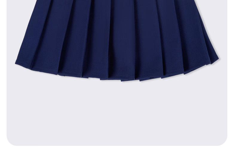Luomeng Girls' Pleated Skirt, Children's Half Skirt, School Uniform, for Older Children And Elementary Students, Preppy Style Short Skirt, Navy Blue, Size 120 17