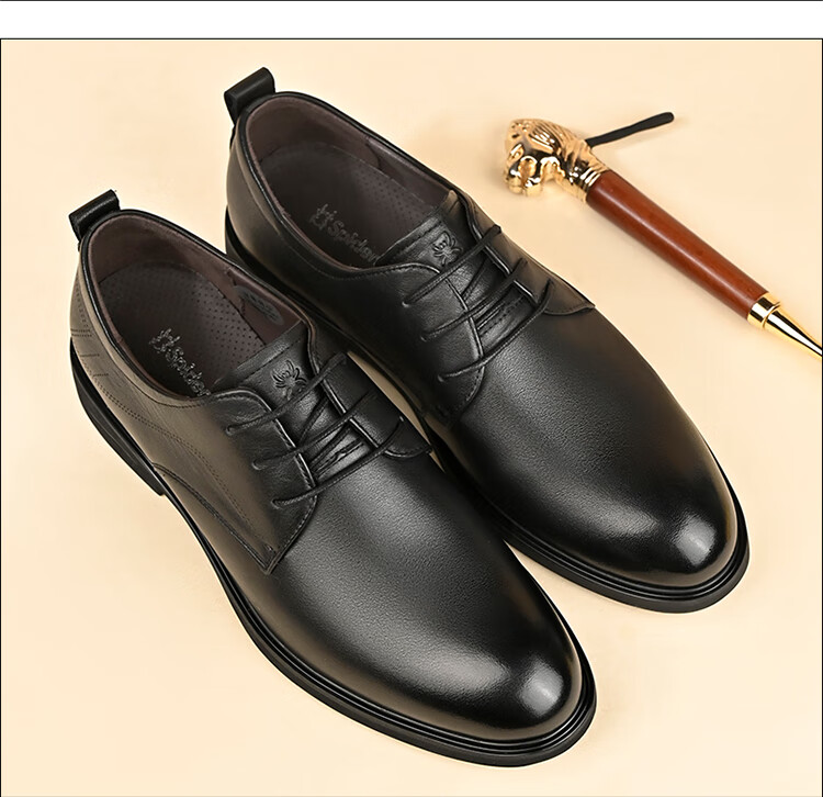 Spider King Men's Summer Hollow Out British Style Leather Business Dress Shoes Black Hollow Out Size 44 11