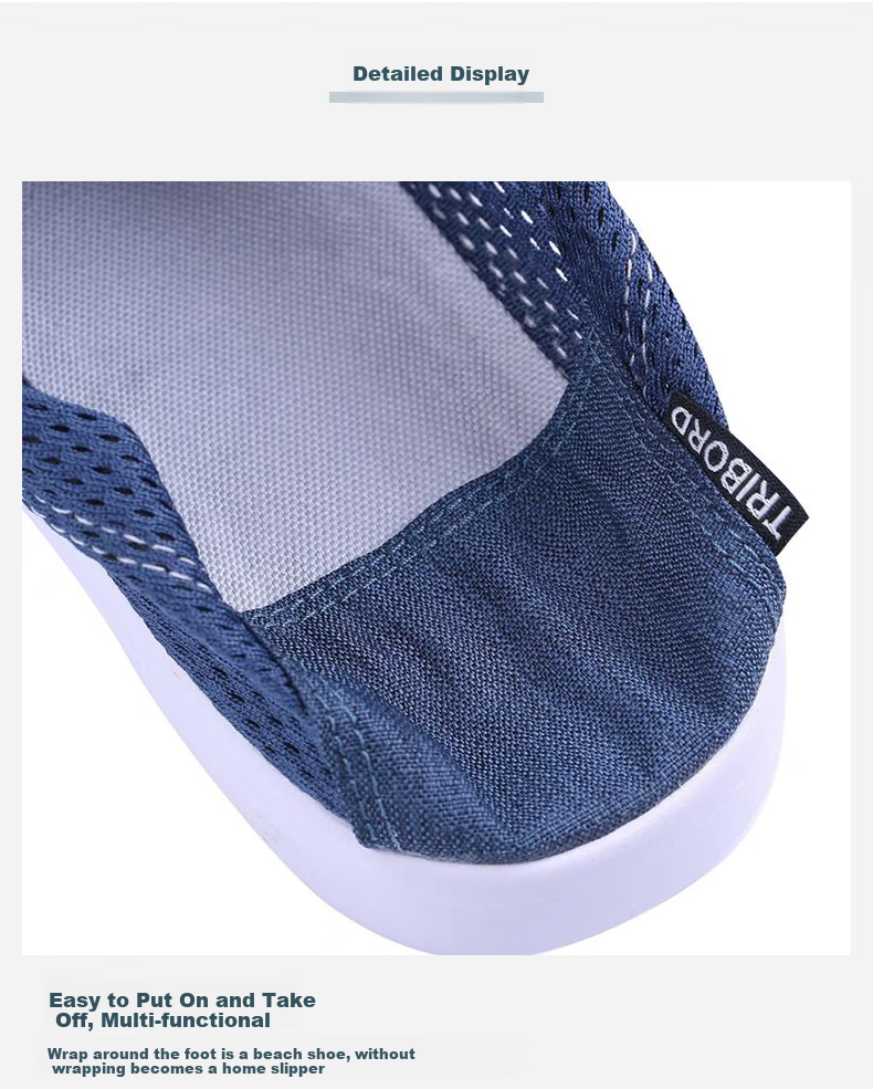 DECATHLON Men's Casual Shoes, Summer Slip-On Low-Top Mesh Shoes, Dark Gray - 2037424 4