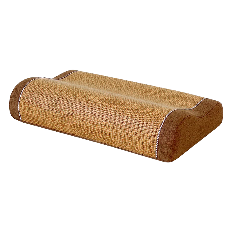 AVIVI Latex Pillowcase, Summer Cooling Mat, Ice Silk Rattan Mat, Memory Foam Pillowcase, One Pack, Coffee Rattan, 40*60cm
