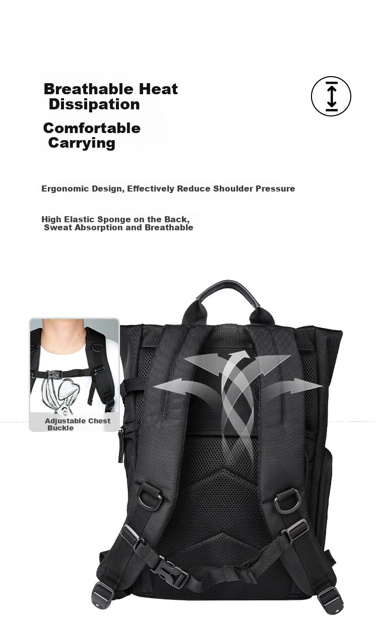 Pulewei Camera Backpack, Multifunctional Professional DSLR Photography Bag, Outdoor Hiking Large Capacity Portable Multifunctional Lens Backpack 9