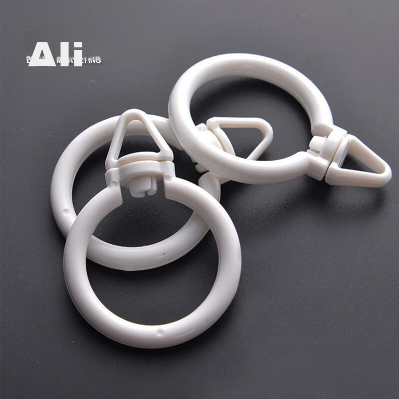 Ali Curtain Rings, Thickened And Reinforced Universal Hanging Rings for Roman Rods, Extendable Rods, Shower Curtains, Hooks, And Rings, 25 Pieces