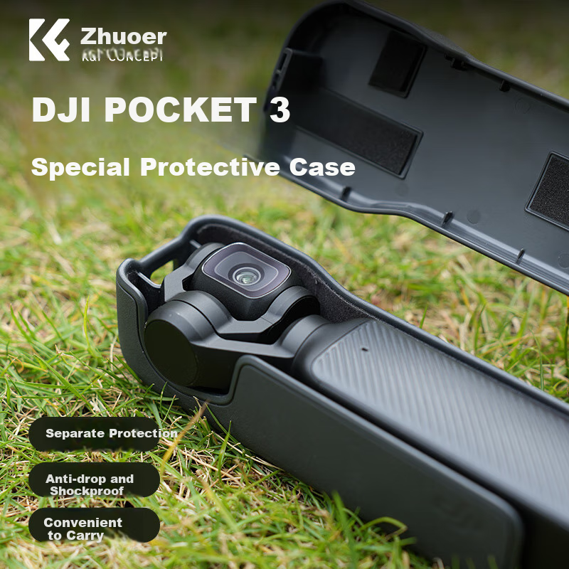 Zhuoer [Over 100,000 Sold Online] DJI Pocket 3 Protective Case, Cover, Protective Film, Accessory Gimbal Protector 1