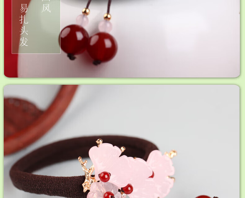 Gunai Simple Hair Ties, Elastic Bands, Hair Accessories for Women, New Cute Style on Instagram, Goddess Day And New Year Gift for Girls 16