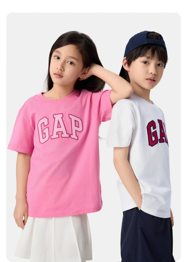 GAP [Same Style for Older And Younger Kids] Boys' Summer Moisture-Wicking Quick-Dry Short-Sleeve T-Shirt Children's Clothing 775228 8