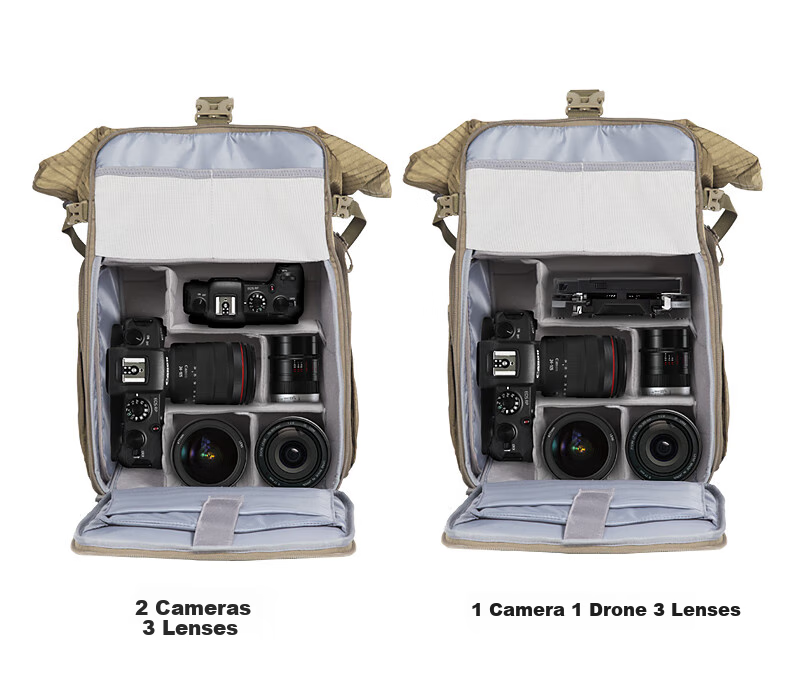 Pulewei Prowell Camera Backpack, Photography Bag for Mirrorless And DSLR Cameras, Multifunctional Outdoor Backpack for Men And Women, Professional Large Capacity Waterproof Hiking Outdoor Backpack 4