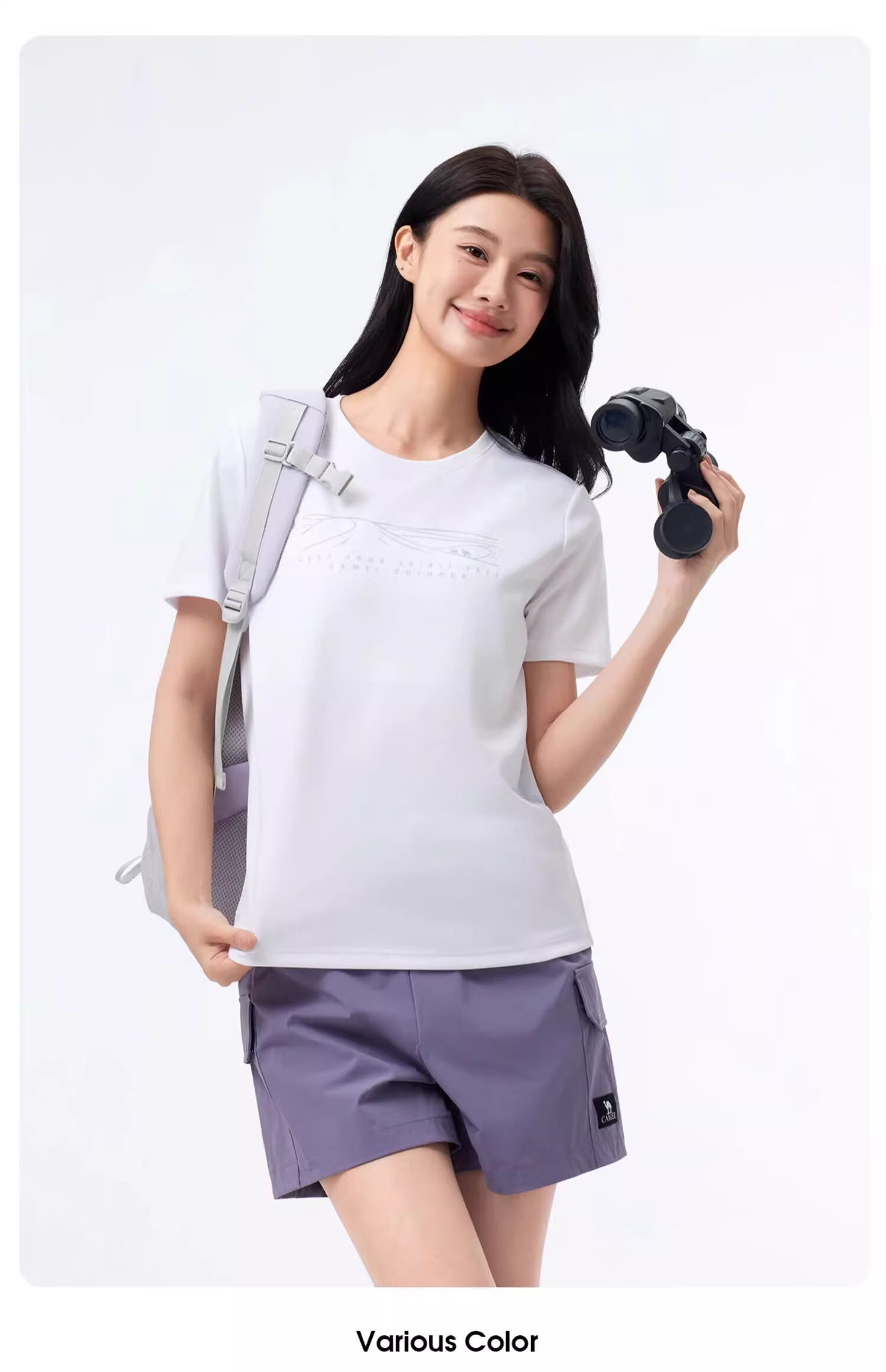 CAMEL Women's Short-Sleeve T-Shirt, Lightweight, Versatile, Breathable, Quick-Drying, Casual Sports Round Neck Top for Men, A15BAVV054, 3XL 8