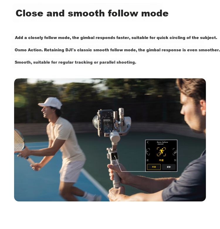 DJI RS 4 Mini Lightweight Self-Stabilizing Gimbal, Intelligent Follow Shooting Three-Axis Anti-Shake Handheld Gimbal for Smartphones, Mirrorless Camera Stabilizer 6
