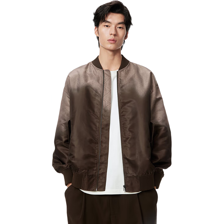 Taipingniao Men's Jacket, Couple's Gradient Baseball Jacket, Spring Outerwear