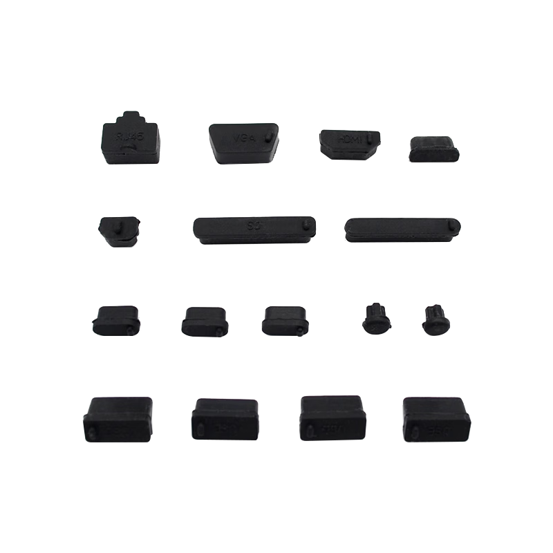 LinkStone Laptop Dust Plug USB Port Dust Cover Compatible with Apple, Lenovo, Dell, Huawei, ASUS Universal Protective Cover Laptop Universal Dust Plug Black 32 Pieces
