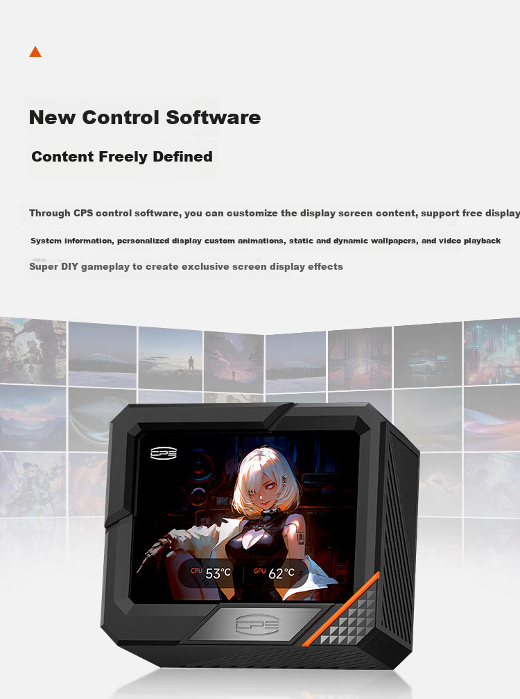 PCCOOLER Beijing GT240 ARGB White All-In CPU Liquid Cooler with 3.5-Inch LCD Screen And Customizable Themes / Compatible with 1851/AM5 5