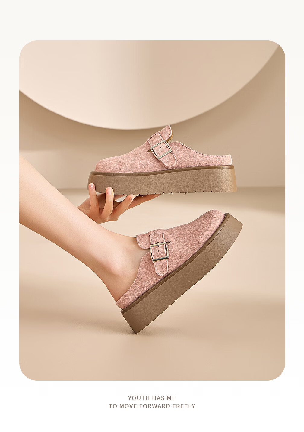 La Chapelle Women's Birkenstock Style Height Increasing Open Toe Slip-On Shoes Pink Size 38 11