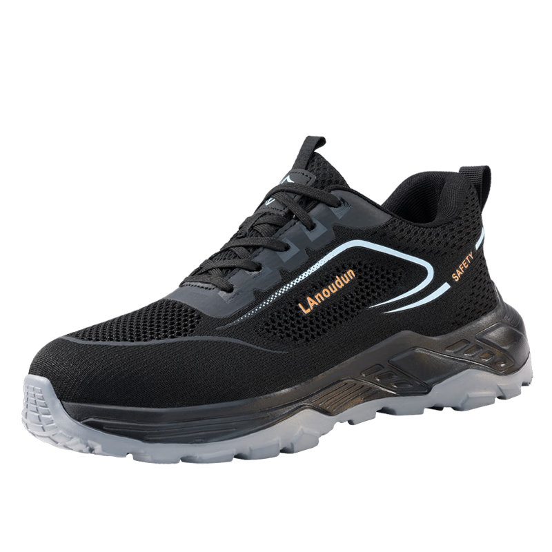 BlueOwlShield Men's Safety Shoes Comfortable Durable Anti-Smash Anti-Puncture Lightweight Soft Sole Work Shoes D269T Size 39