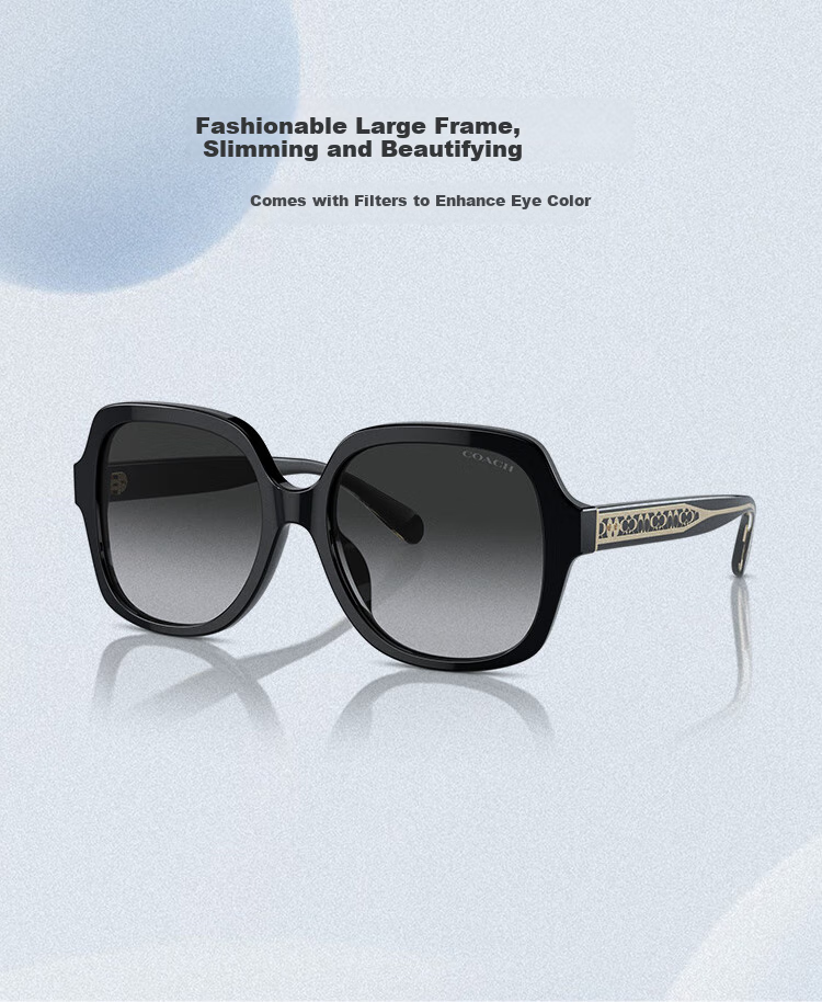 COACH Full-Frame Fashionable Glasses, Elegant Women's Sunglasses, Gift-Giving, 0HC8395F50023C56 2