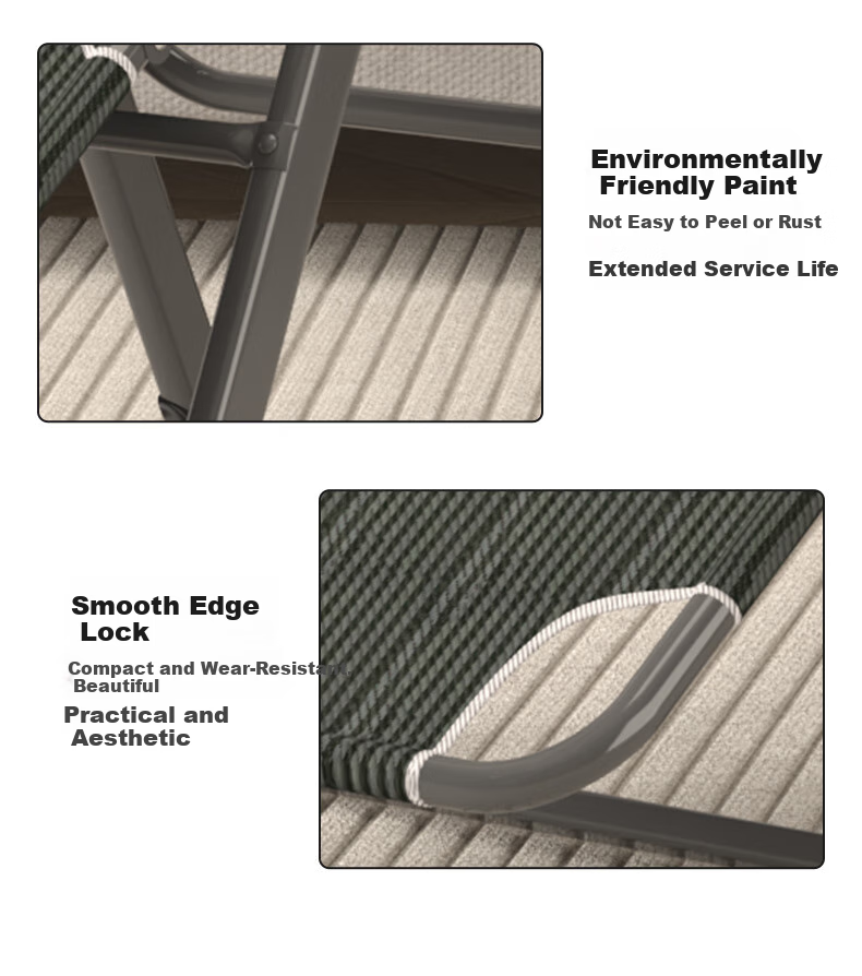 Jianyijiaju Folding Bed Lounge Chair, Office Nap Chair, Single Person Accompanying Bed, Camp Bed with Added Rod, Includes Cotton Pad 8