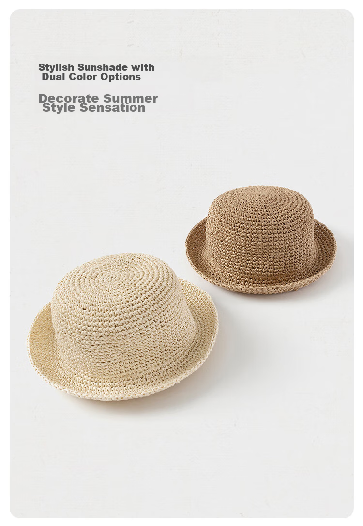 Babylove Baby Boys and Girls Straw Hat Summer Sunshade Hat Infant Toddler Sun Hat Kids Outdoor Fisherman Straw Hat 4