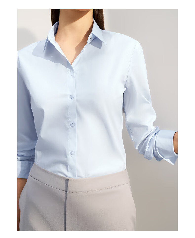G2000 [Soft And Comfortable] Women's Autumn And Winter Clothing, Mall-Matching Cotton Skin-Friendly Business Commute Comfortable Long-Sleeve Shirt 9