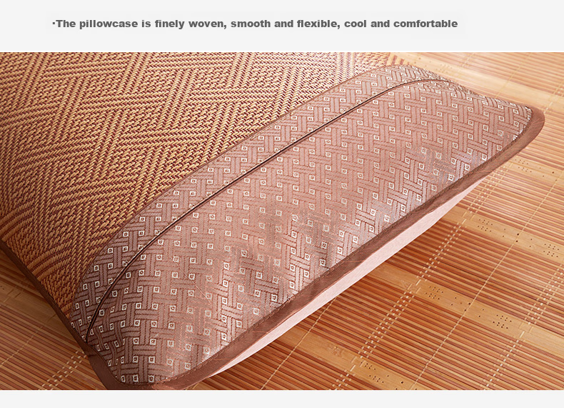 Hengyuanxiang Summer Cooling Pillowcase Rattan Mat Pillowcase Chinese Style 688 Coffee 11