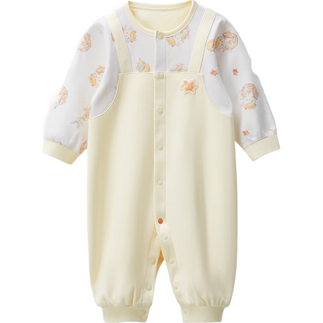 Shiyuejiejing, Baby Romper, Straight-Collar Bodysuit, Infant Onesie, Newborn Clothing