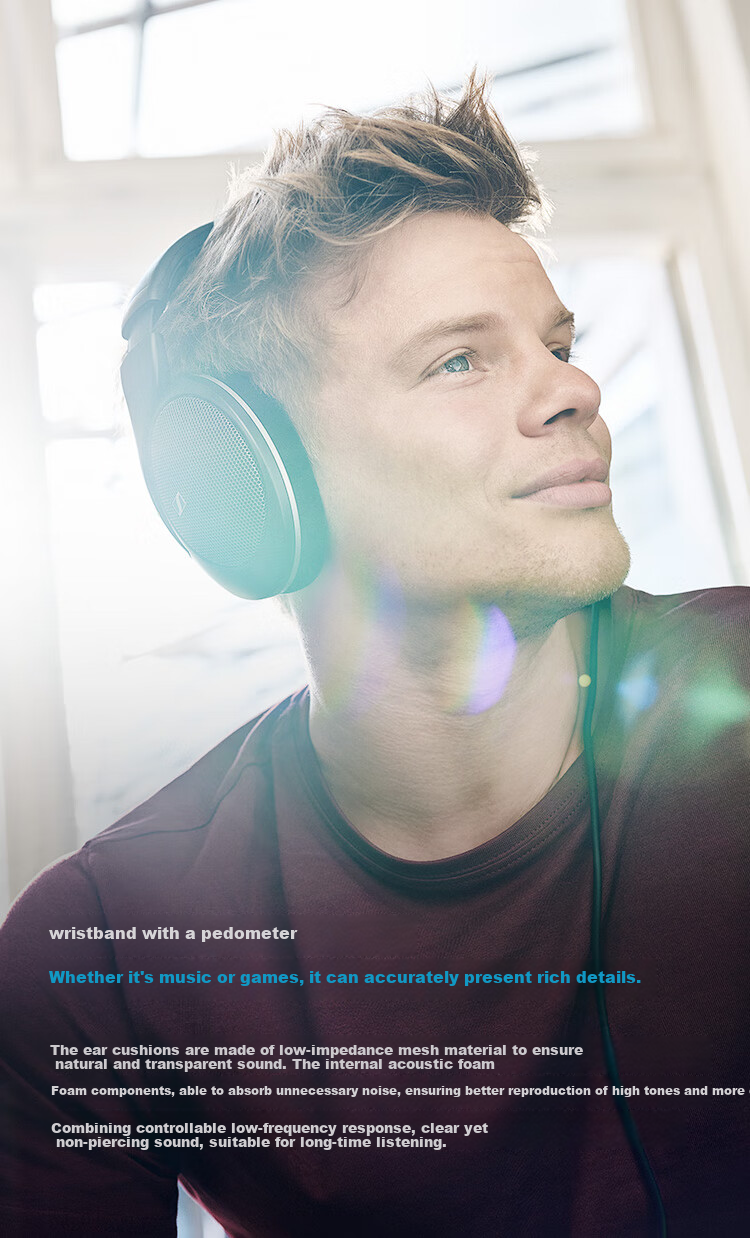 Sennheiser HD550 Wired Headphones, Open-Back HiFi Headphones, Over-Ear High-Fidelity Music And Gaming Headphones, Gift 5