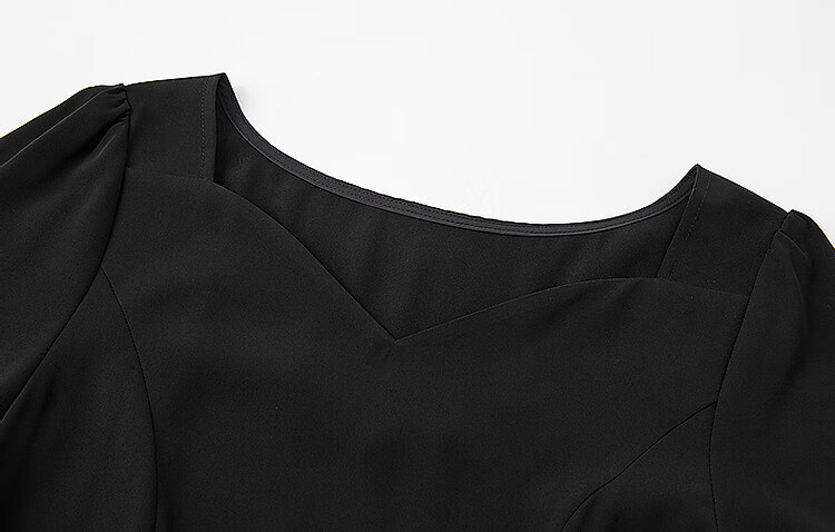 Dme [80D Random Mesh] Elegant Spliced Waist-Cinching Fish Tail Umbrella Skirt Short-Sleeve Contrasting Color Concealing Women's Dress 4