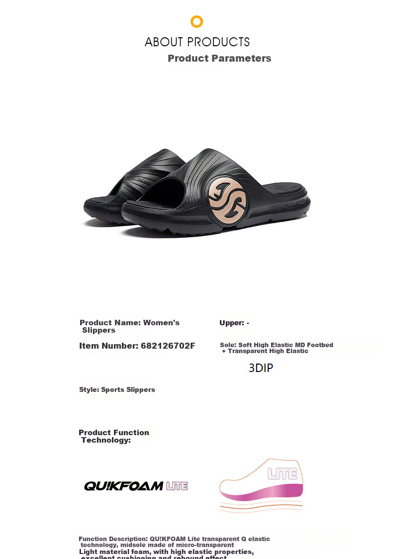 361° Women's Slippers, Summer AG Outdoor Water Sports Thick-Soled Beach Casual Sandals, 682126702F-11 48