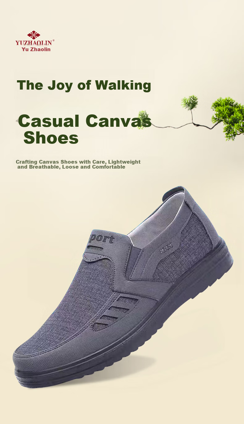 YUZHAOLIN Casual Shoes, Traditional Beijing Cloth Shoes, Slip-On for Middle-Aged And Elderly Fathers, Work Shoes, Men's Shoes, Loafers Y1S-1007 Size 39 1