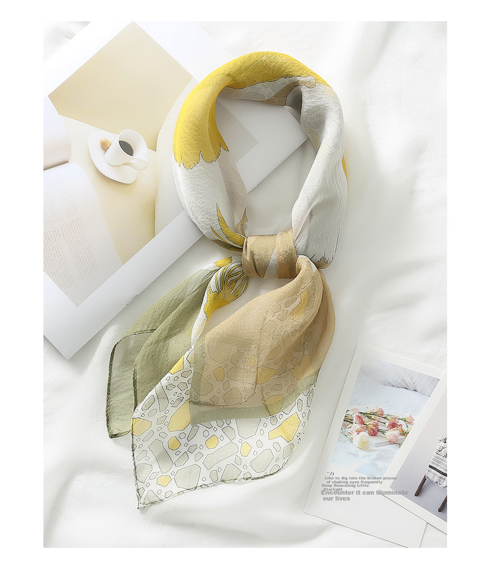 Hangsilu Silk Scarf for Women, Mulberry Silk Scarf, Square Scarf, Pearl Shawl, Birthday And Holiday Gift for Mom 30