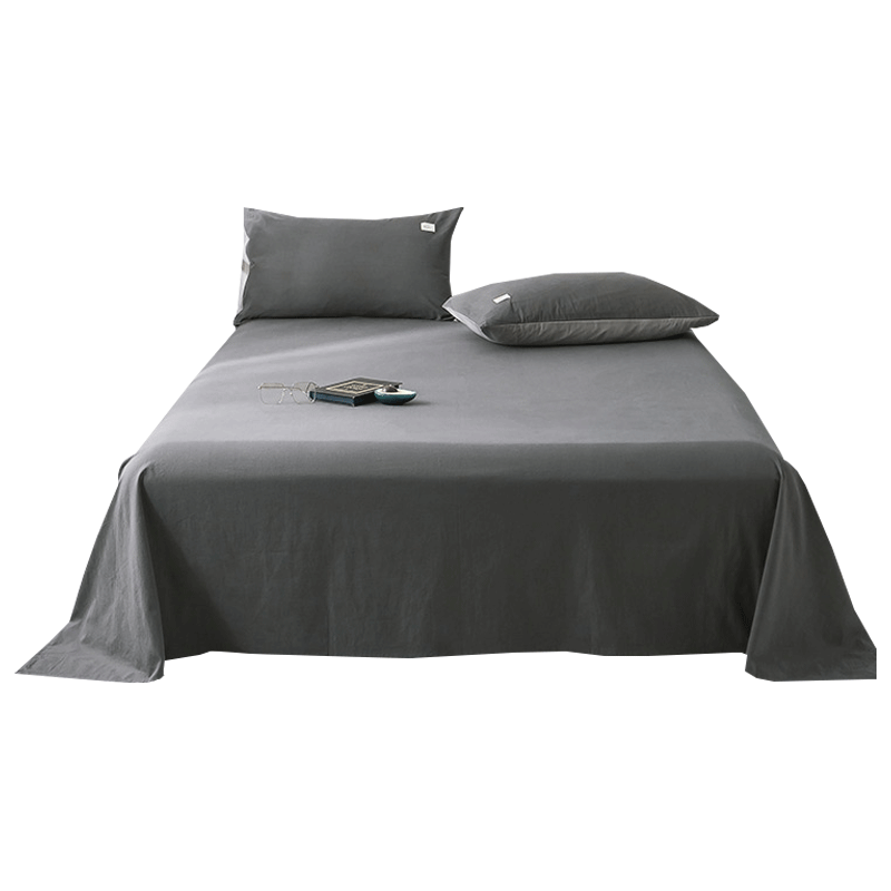 AVIVI Single Bed Sheet, Flat Sheet Bed Cover Single Piece Double Bed Sheet Class A Brushed Bed Sheet, Ultra-Fast Gray, 230*250cm