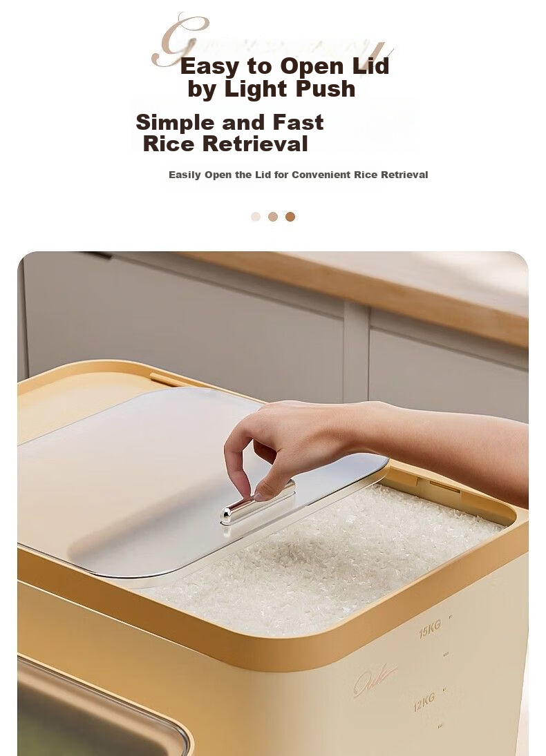 YOUQIN Rice Container with Sealing, Household Insect-Proof And Moisture-Proof Rice Storage Bin, 2026 New Model, Rice Storage Box, Flour Storage Jar 4