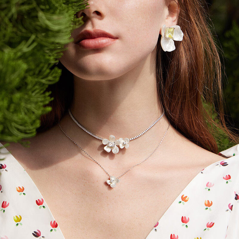 HEFANG Jewelry, Xiaocanglan Collarbone Chain Necklace, Birthday Gift [520 Valentine's Day Gift], for Girlfriend