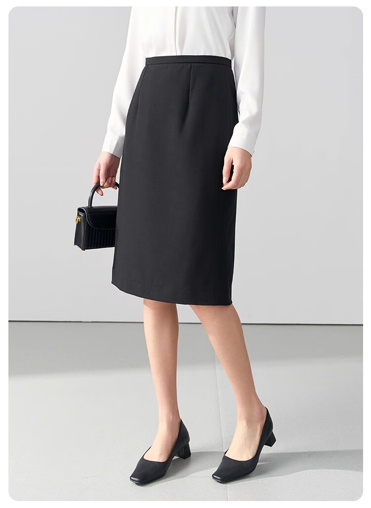 Bodexiaojie Black Interview Skirt, Women's Short Skirt, Professional Pencil Skirt, Formal Bodycon Skirt, Suit Skirt 23