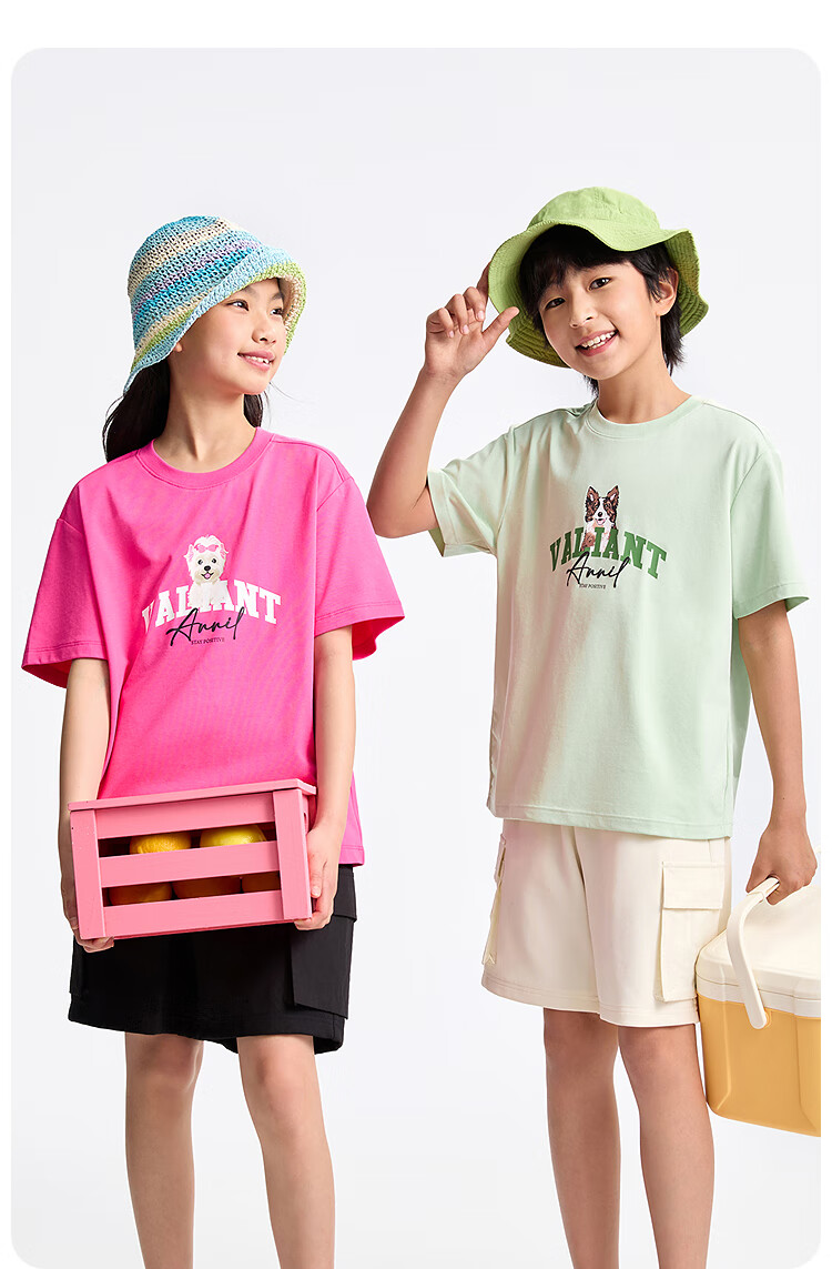 Annil Children's Clothing, Boys And Girls Round Neck Short-Sleeve T-Shirt, 2025 Summer New Style, Casual Printed Breathable Cool Elastic 10