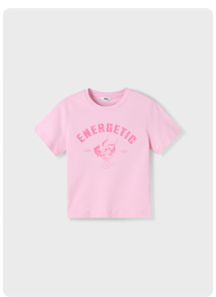 Annil Children's Clothing, Boys And Girls Round Neck Short Sleeve T-Shirt, 2025 Summer New Style, Pure Cotton, Sports Casual, Quick-Drying, Breathable 3