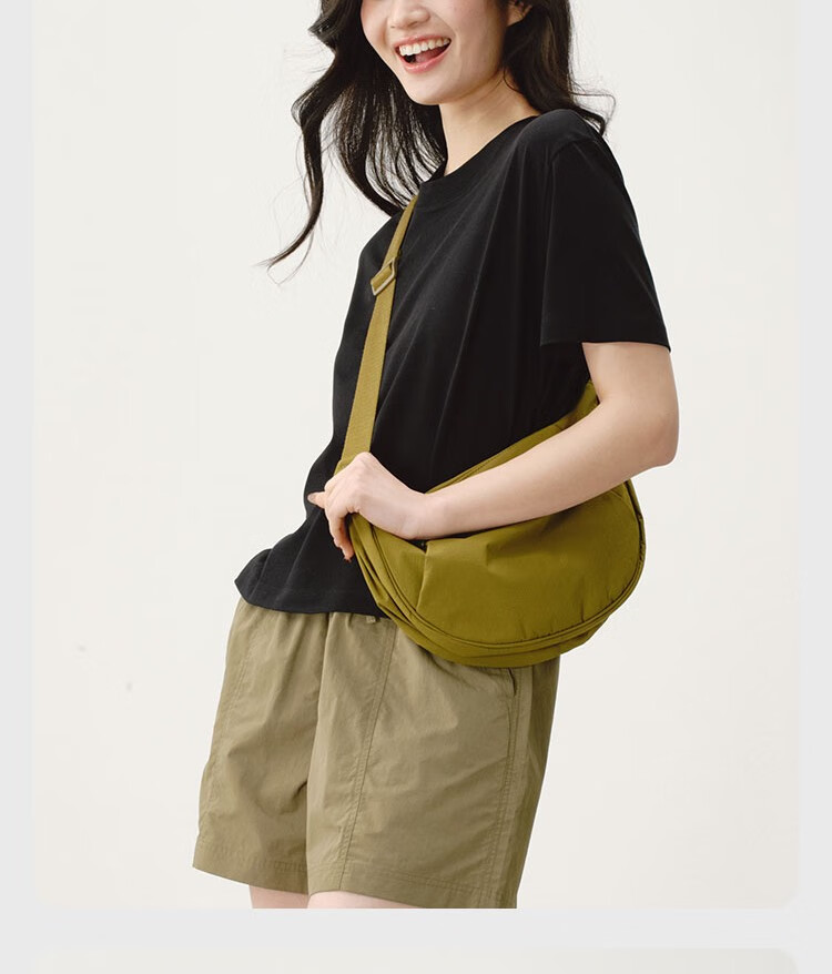 JD Original Casual Unisex Couple Shoulder Dumpling Crossbody Bag 7L Cool Pine Gree 27