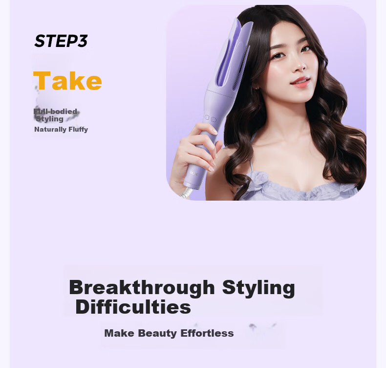 AUX Fully Automatic 36mm Ionic Hair Curler Electric Curling Iron Portable Large Waves for Women Gift 8