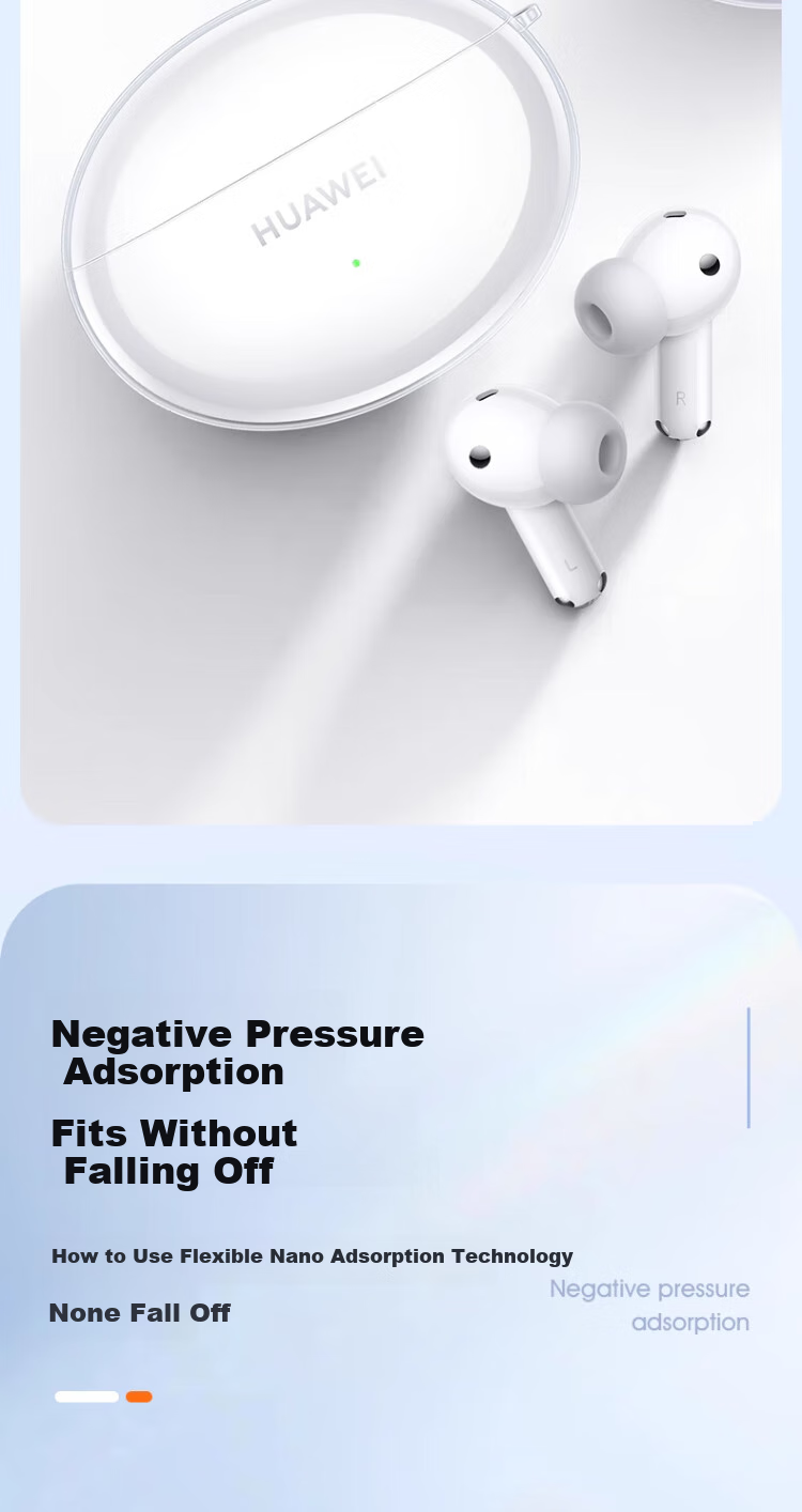 Fangfeixingqiu Compatible with Huawei Freebuds6i Protective Case, Earphone Clip Protective Shell, Simple Silicone True Wireless Charging Case Protection Anti-Drop 2024 Model Soft Shell, Transparent Color + Lanyard 3
