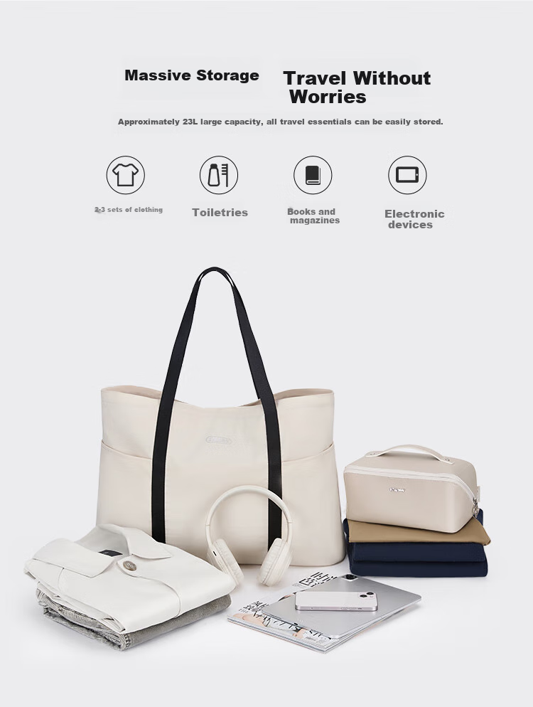 KALA·Y Multifunctional Lightweight Large-Capacity Travel Handbag, Gym Bag for Women, Storage Bag for Maternity Leave, 23L, Starlight Blue 4