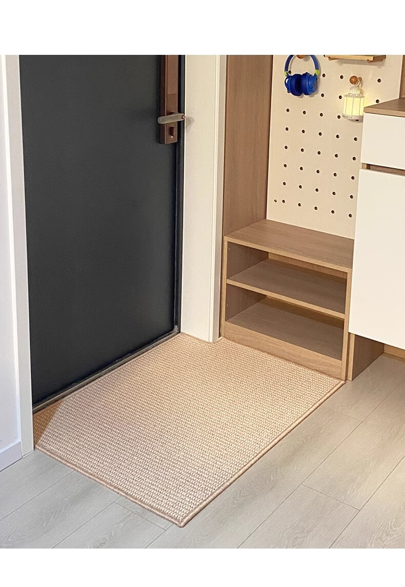 BULULOM Entrance Door Mat Sisal Imitation Carpet Door Mat Foot Mat Camel Yellow - Sisal Imitation - Cotton Back 50*80cm 35