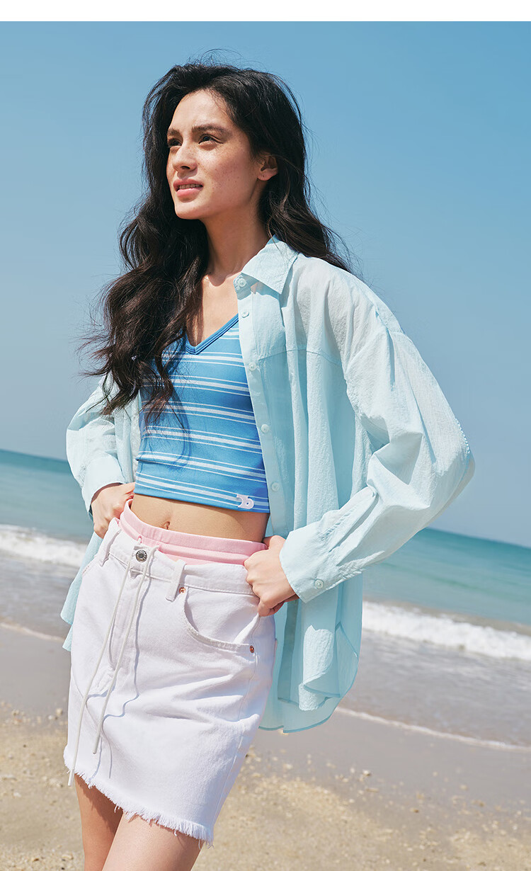 Semir Women's Summer Sun Protection Jacket Mid-Length Loose Lightweight Long Sleeve Coat 101325105002 1