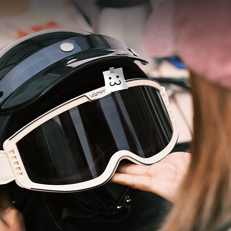VOZAPOW Retro Motorcycle Goggles with Double-Layer Anti-Fog, Photochromic, Polarized Lenses for Off-Road Motorcycles, Electric Bikes, And Nearsighted Riders 3